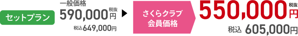 さくらクラブ会員価格（家族葬）